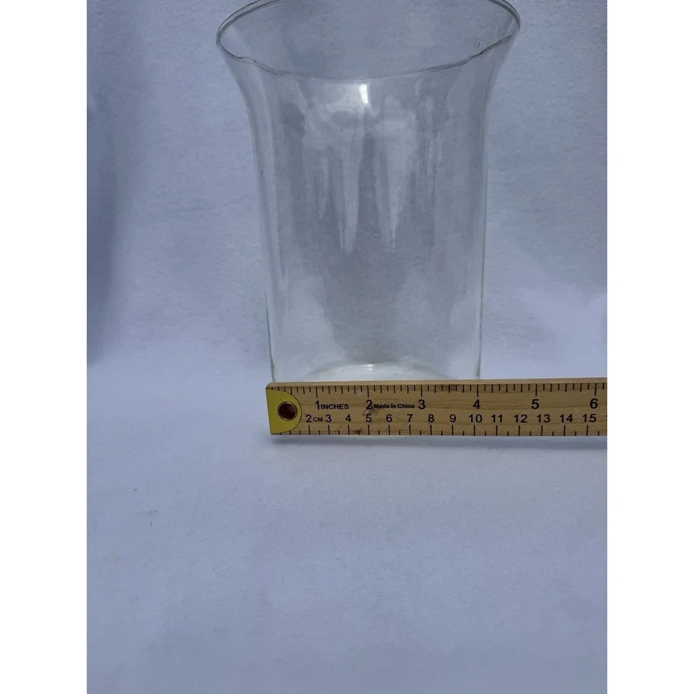 Colonial Candle Glass Hurricane Vase N6058 Clear Flared‎ Candle Holder